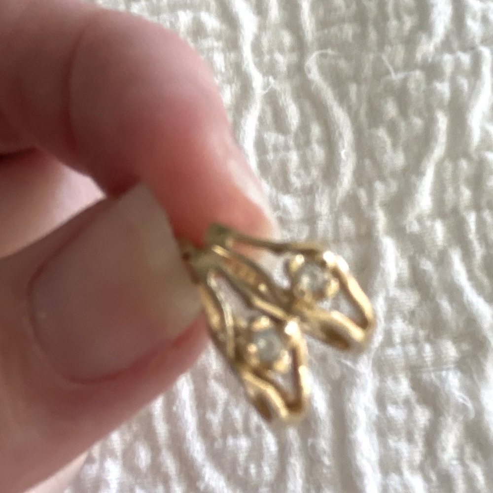 14K Gold Earrings with Diamond chip